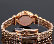  Shop Authentic Emporio Armani Gianni T-Bar Black Dial Rose Gold Strap Watch For Women - AR11145 - Luxxuri