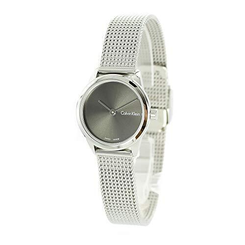  Shop Authentic Calvin Klein Minimal Grey Dial Silver Mesh Bracelet Watch for Women - K3M231Y3 - Luxxuri