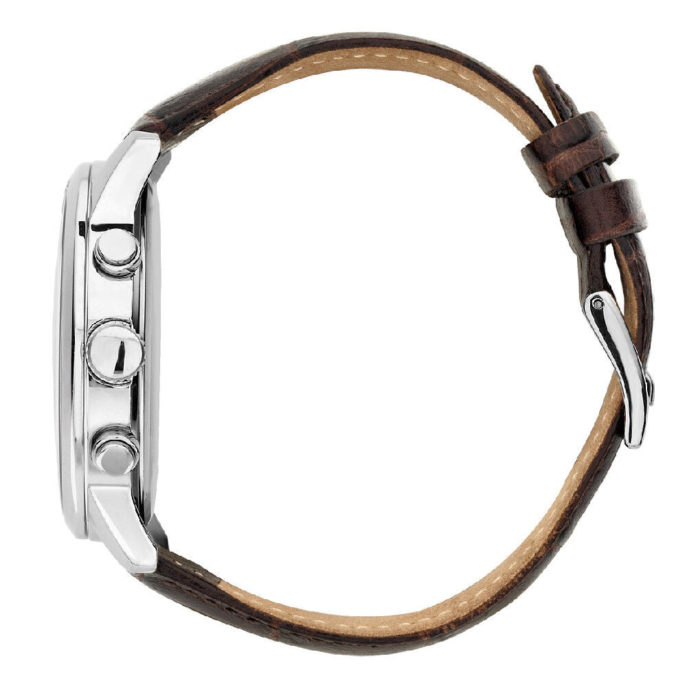  Shop Authentic Guess Horizon Chronograph White Dial Brown Leather Strap Watch For Men - W0380G2 - Luxxuri