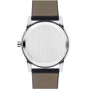  Shop Authentic Movado Museum Black Dial Black Leather Strap Watch For Men - 606502 - Luxxuri
