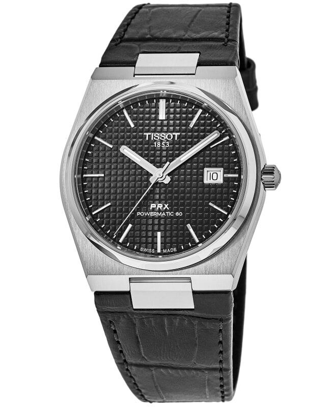  Shop Authentic Tissot PRX Powermatic 80 Black Dial Black Leather Strap Watch for Men - T137.407.16.051.00 - Luxxuri