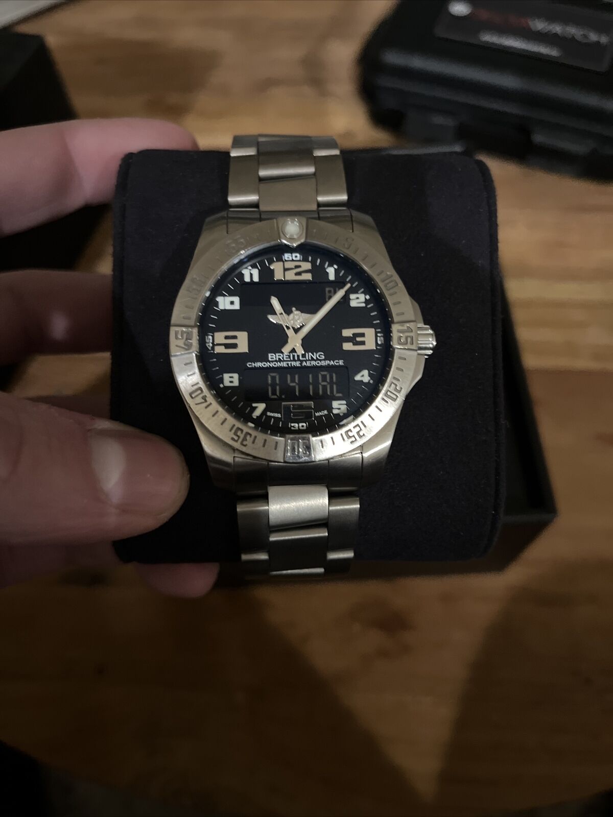  Shop Authentic Breitling Aerospace Evo Black Dial Silver Steel Strap Watch for Men - E79363101B1E1 - Luxxuri
