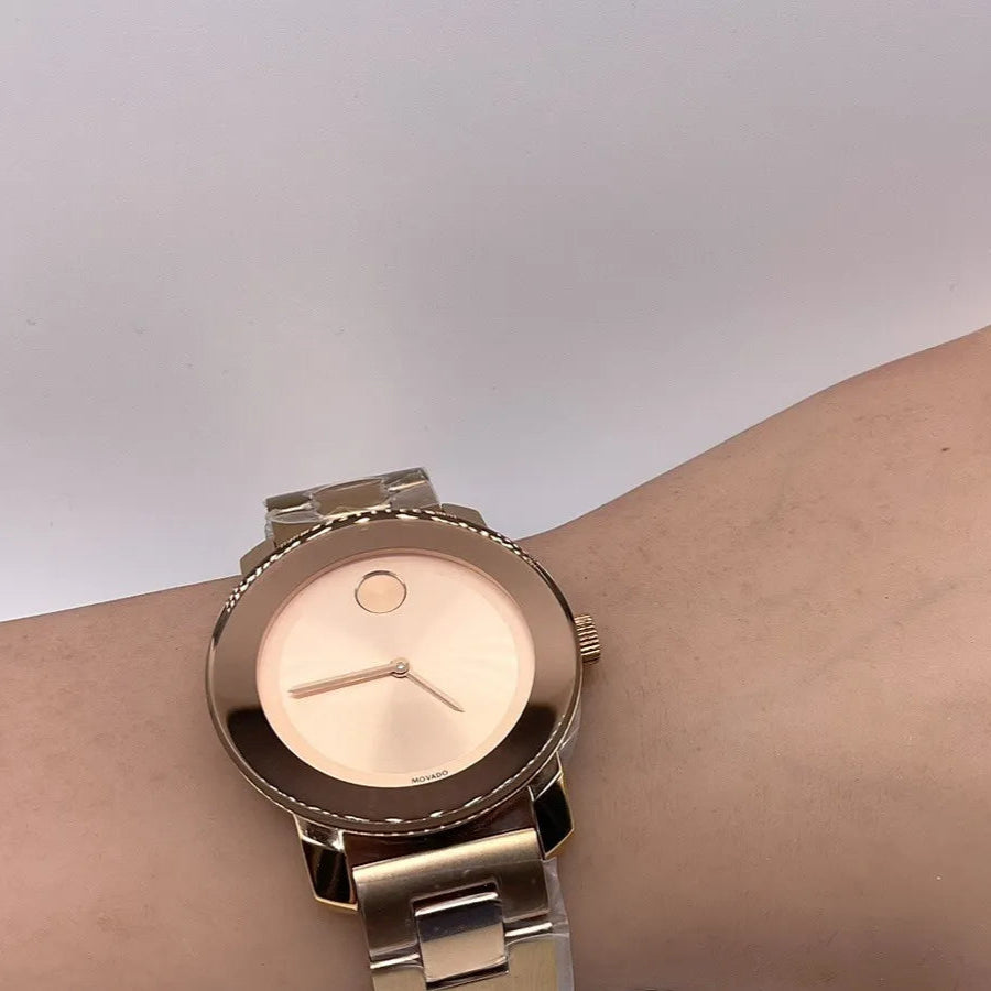  Shop Authentic Movado Bold Rose Gold Dial Rose Gold Steel Strap Watch for Women - 3600342 - Luxxuri
