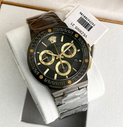  Shop Authentic Versace Greca Icon Quartz Black Dial Black Steel Strap Watch For Men - VEZ900521 - Luxxuri