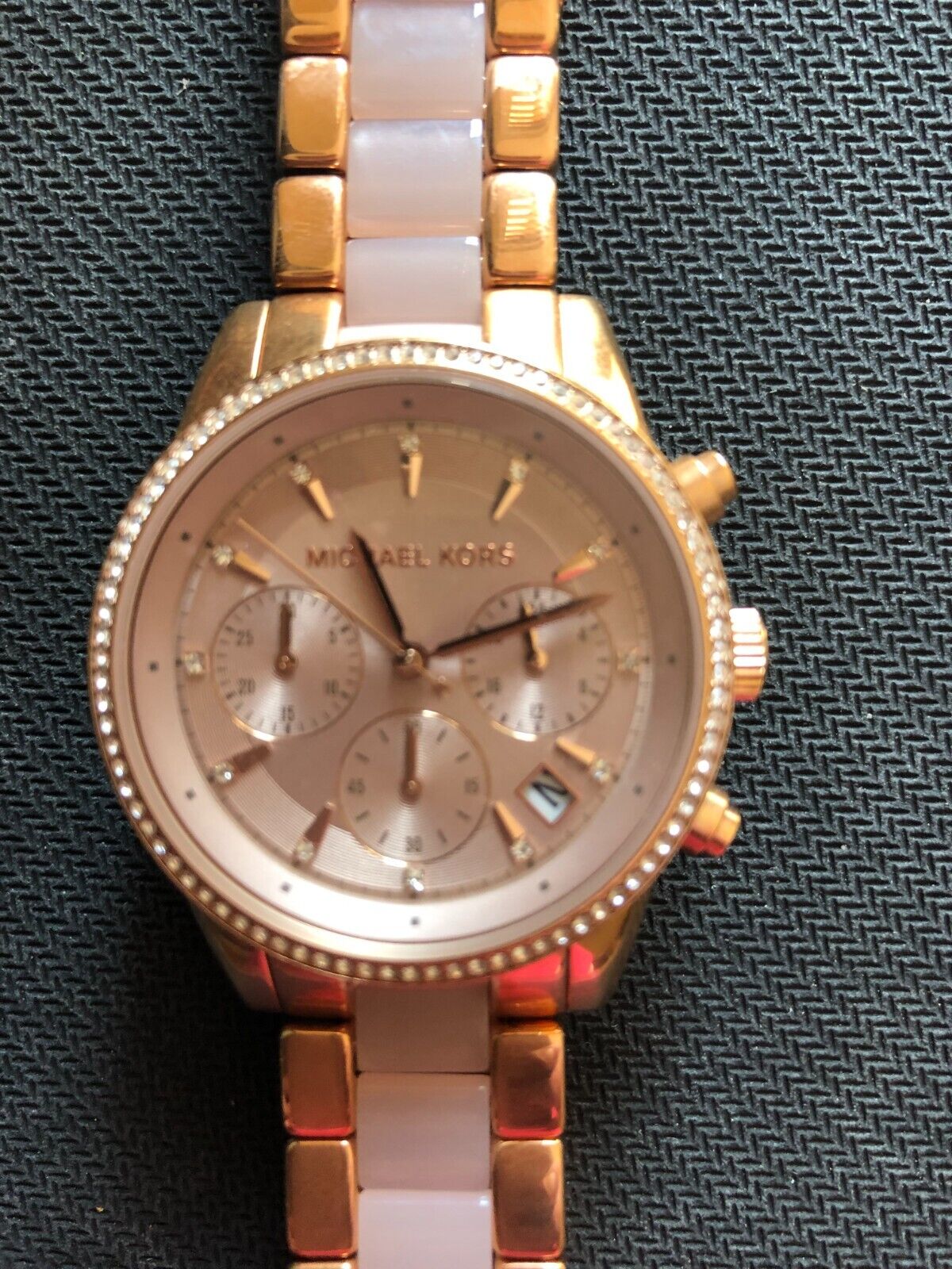  Shop Authentic Michael Kors Tibby Chronograph Crystals Rose Gold Dial Rose Gold Steel Strap Watch For Women - MK6826 - Luxxuri