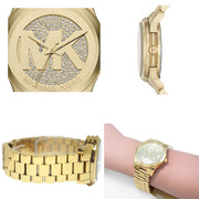  Shop Authentic Michael Kors Runway Quartz Gold Dial Gold Steel Strap Watch For Women - MK5852 - Luxxuri