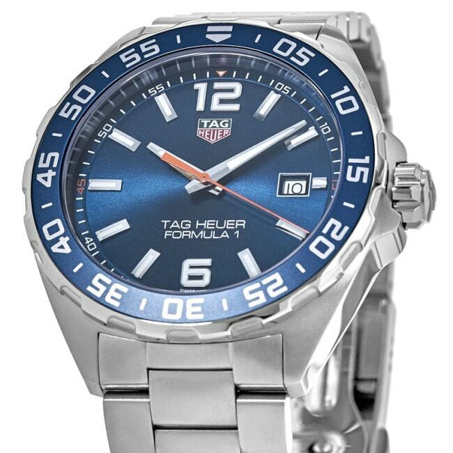  Shop Authentic Tag Heuer Formula 1 Quartz Blue Dial Silver Steel Strap Watch for Men - WAZ1010.BA0842 - Luxxuri