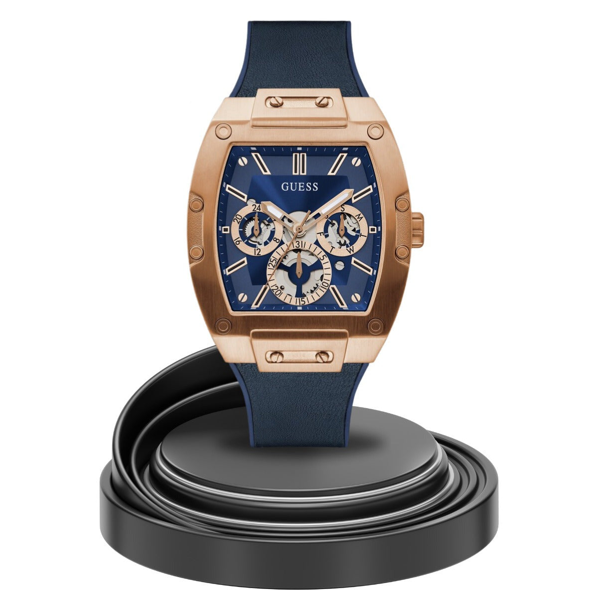  Shop Authentic Guess Phoenix Multifunction Blue Dial Blue Rubber Strap Watch for Men - GW0202G4 - Luxxuri