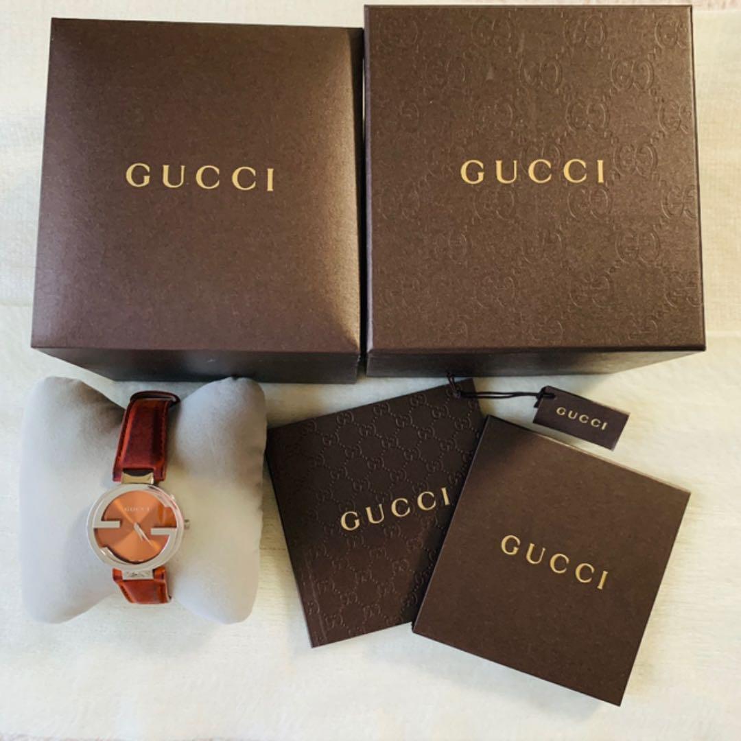  Shop Authentic Gucci Interlocking G Quartz Orange Dial Orange Leather Strap Watch For Women - YA133316 - Luxxuri