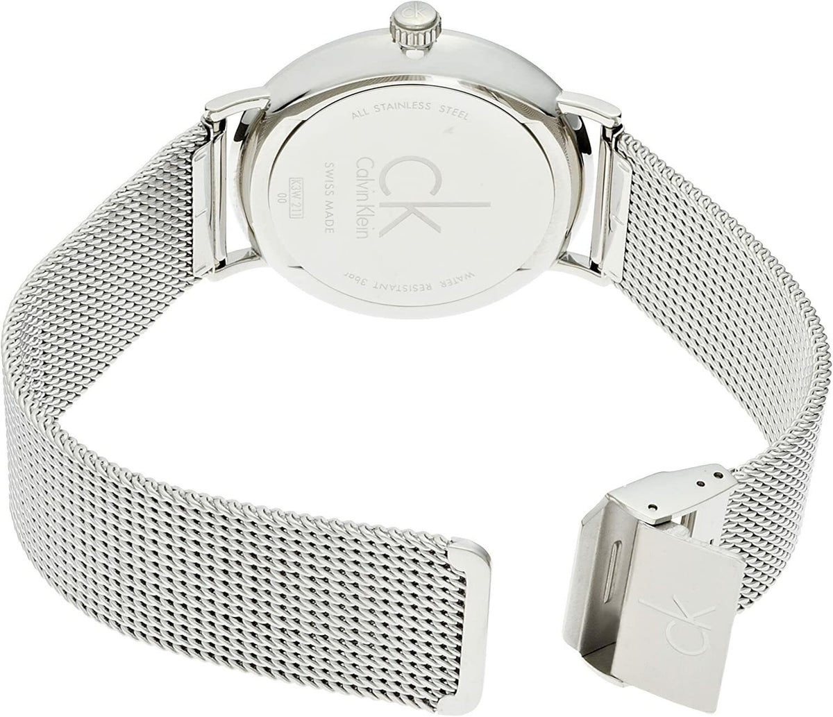  Shop Authentic Calvin Klein Surround Black Dial Silver Mesh Bracelet Watch for Men - K3W21121 - Luxxuri