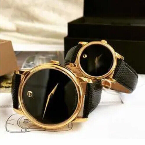  Shop Authentic Movado Museum Black Dial Black Leather Strap Watch For Men - 2100005 - Luxxuri