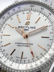  Shop Authentic Breitling Navitimer Automatic 35 White Dial Silver Steel Strap Watch for Men - A17395F41G1A1 - Luxxuri