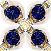  Shop Authentic Michael Kors Slim Runway Blue Dial Two Tone Steel Strap Watch for Women - MK3479 - Luxxuri