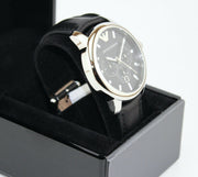  Shop Authentic Emporio Armani Classic Chronograph Black Dial Black Leather Strap Watch For Men - AR0431 - Luxxuri