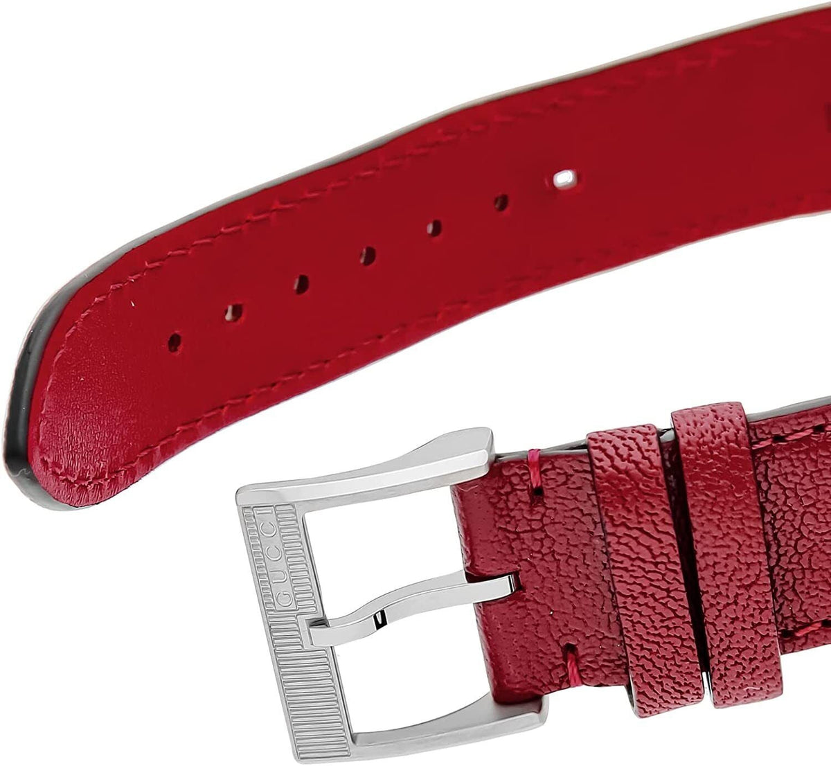  Shop Authentic Gucci G Timeless Automatic Silver Dial Red Leather Strap Watch For Men - YA126346 - Luxxuri