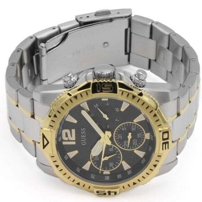  Shop Authentic Guess Commander Chronograph Black Dial Two Tone Steel Strap Watch for Men - GW0056G4 - Luxxuri