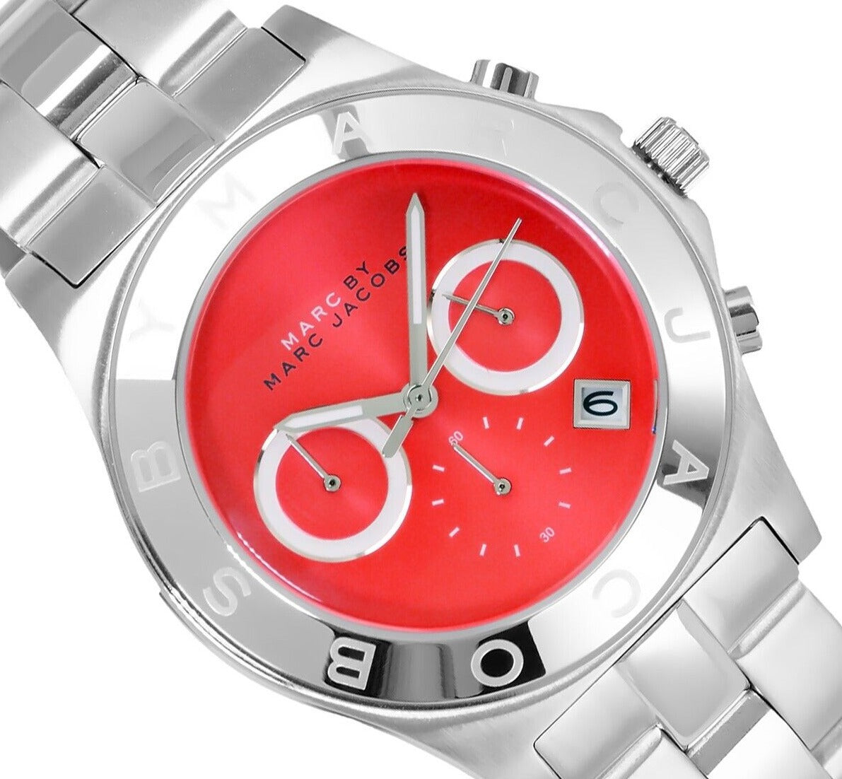  Shop Authentic Marc Jacobs Blade Orange Dial Silver Steel Strap Watch for Women - MBM3306 - Luxxuri