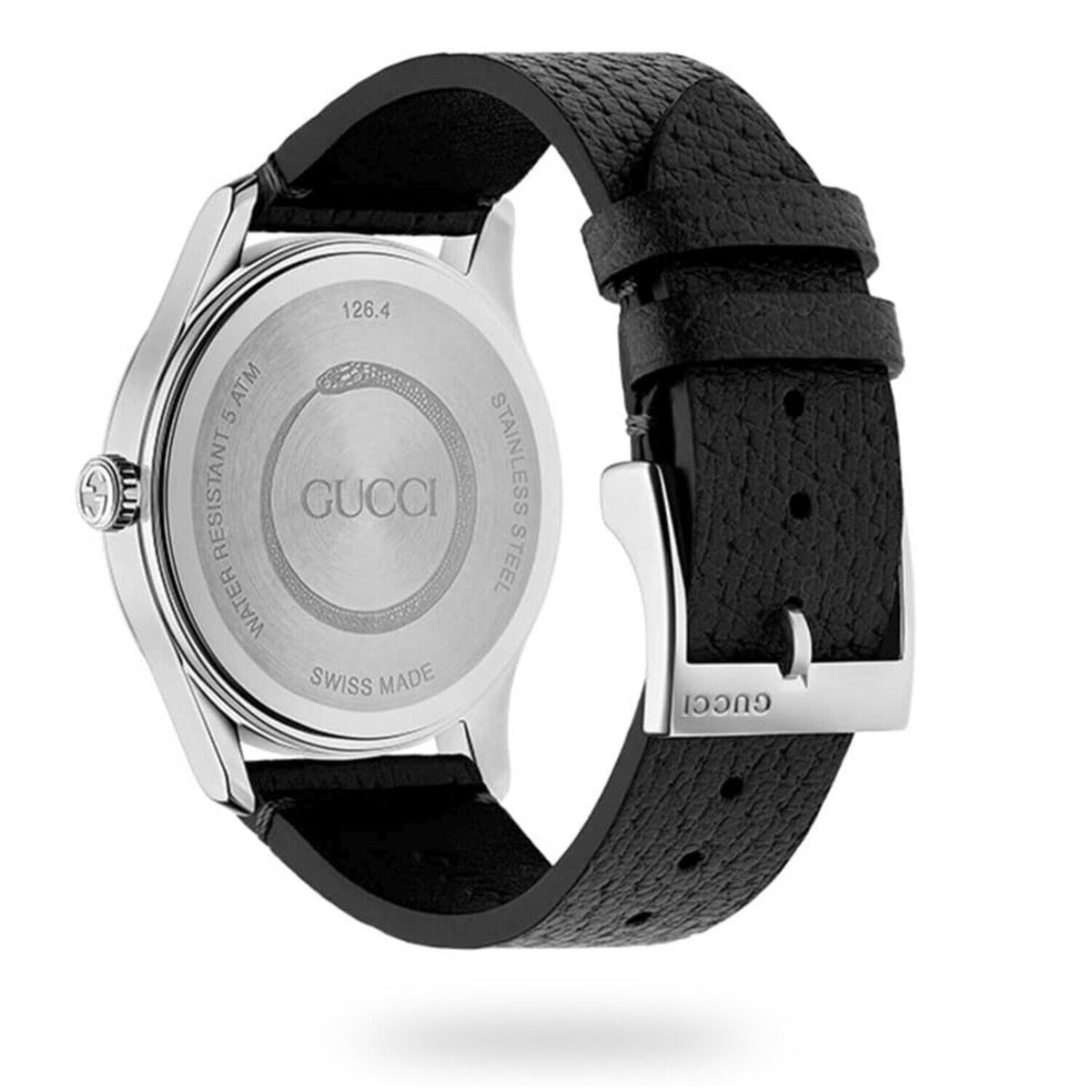 Shop Authentic Gucci G Timeless Bee Black Dial Black Leather Strap Watch For Women - YA1264067 - Luxxuri