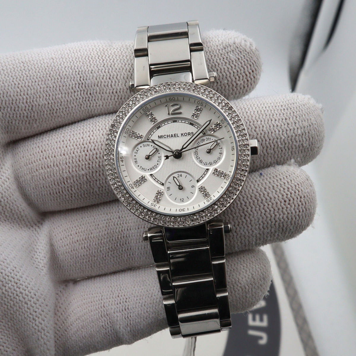  Shop Authentic Michael Kors Parker Silver Dial Silver Steel Strap Watch for Women - MK5615 - Luxxuri