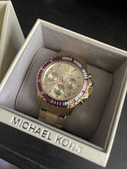  Shop Authentic Michael Kors Everest Chronograph Gold Dial Gold Steel Strap Watch for Women - MK5871 - Luxxuri