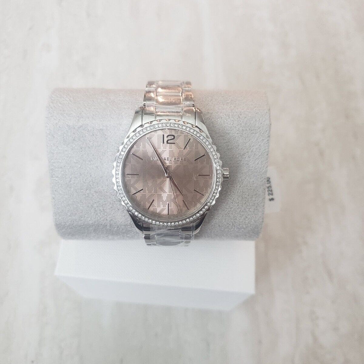  Shop Authentic Michael Kors Layton Three Hand Pink Dial Silver Steel Strap Watch For Women - MK7298 - Luxxuri