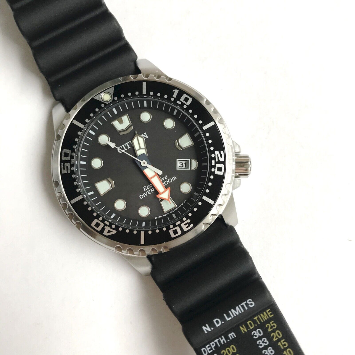  Shop Authentic Citizen Eco Drive Pro Master Diver Black Dial Black Steel Strap Watch For Men - BN0150-28E - Luxxuri