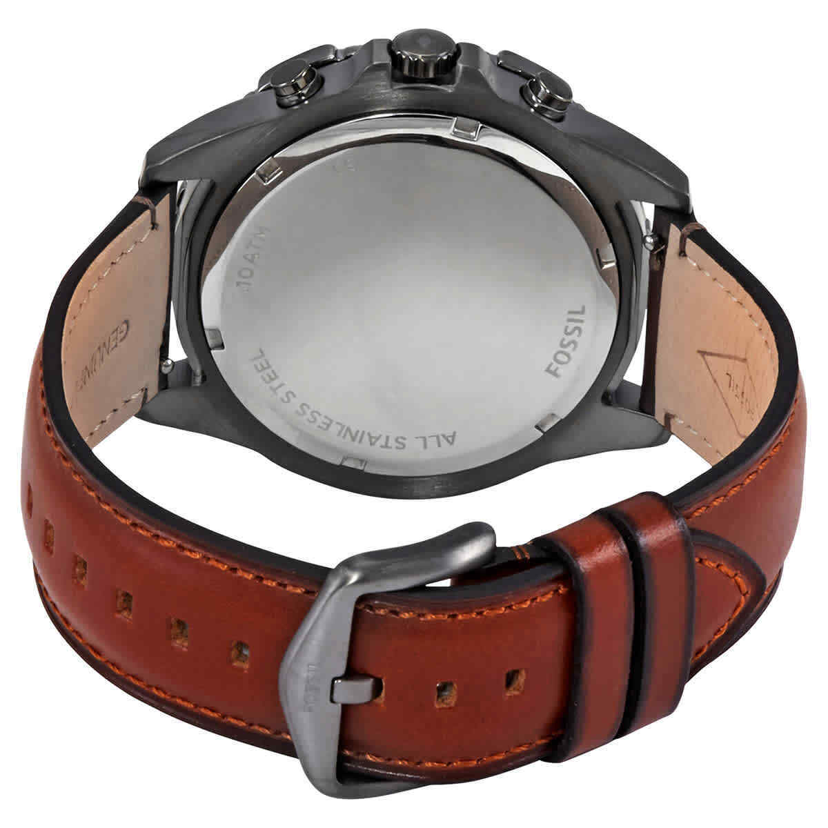  Shop Authentic Fossil Garrett Chronograph Grey Dial Brown Leather Strap Watch for Men - FS5770 - Luxxuri