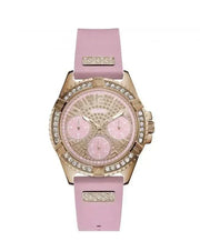  Shop Authentic Guess Frontier Diamonds Rose Gold Dial Pink Rubber Strap Watch For Women - W1160L5 - Luxxuri