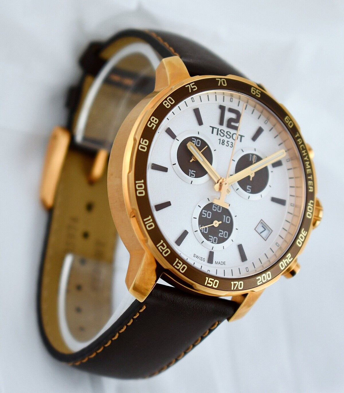  Shop Authentic Tissot Quickster Chronograph Silver Dial Watch For Men - T095.417.36.037.01 - Luxxuri