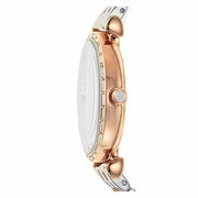  Shop Authentic Emporio Armani Gianni T-Bar Silver Dial Two Tone Steel Strap Watch For Women - AR11293 - Luxxuri