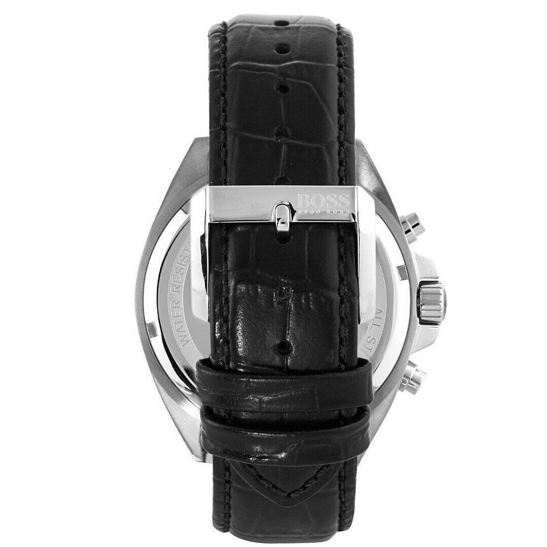  Shop Authentic Hugo Boss Driver Black Dial Black Leather Strap Watch for Men - 1512879 - Luxxuri