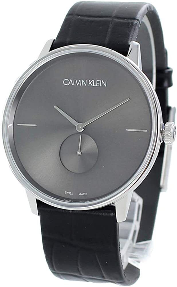  Shop Authentic Calvin Klein Accent Black Dial Black Leather Strap Watch for Men - K2Y211C3 - Luxxuri