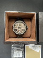  Shop Authentic Michael Kors Wren Chronograph Gold Diamonds Dial Black Steel Strap Watch for Women - MK5879 - Luxxuri