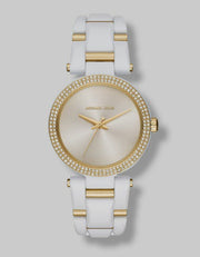 Shop Authentic Michael Kors Delray Rose Gold Dial White Steel Strap Watch for Women - MK4315 - Luxxuri