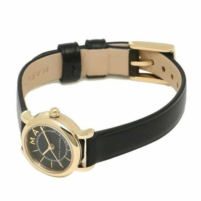  Shop Authentic Marc Jacobs Roxy Black Dial Black Leather Strap Watch for Women - MJ1585 - Luxxuri