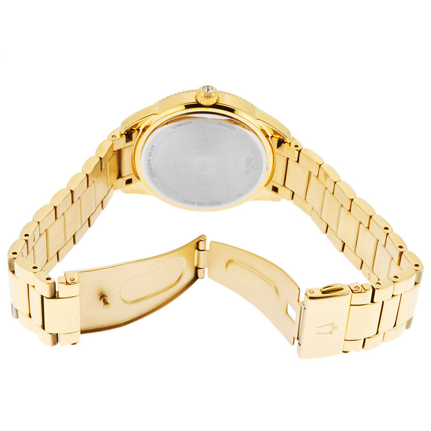  Shop Authentic Bulova Multi Function Gold Dial Gold Steel Strap Watch for Women - 97N102 - Luxxuri