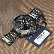  Shop Authentic Tommy Hilfiger Larson Chronograph Grey Dial Silver Steel Strap Watch For Men - 1791918 - Luxxuri