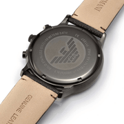  Shop Authentic Emporio Armani Sportivo Black Dial Brown Leather Strap Watch For Men - AR2462 - Luxxuri
