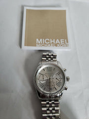  Shop Authentic Michael Kors Lexington Silver Dial Silver Steel Strap Watch for Women - MK5555 - Luxxuri