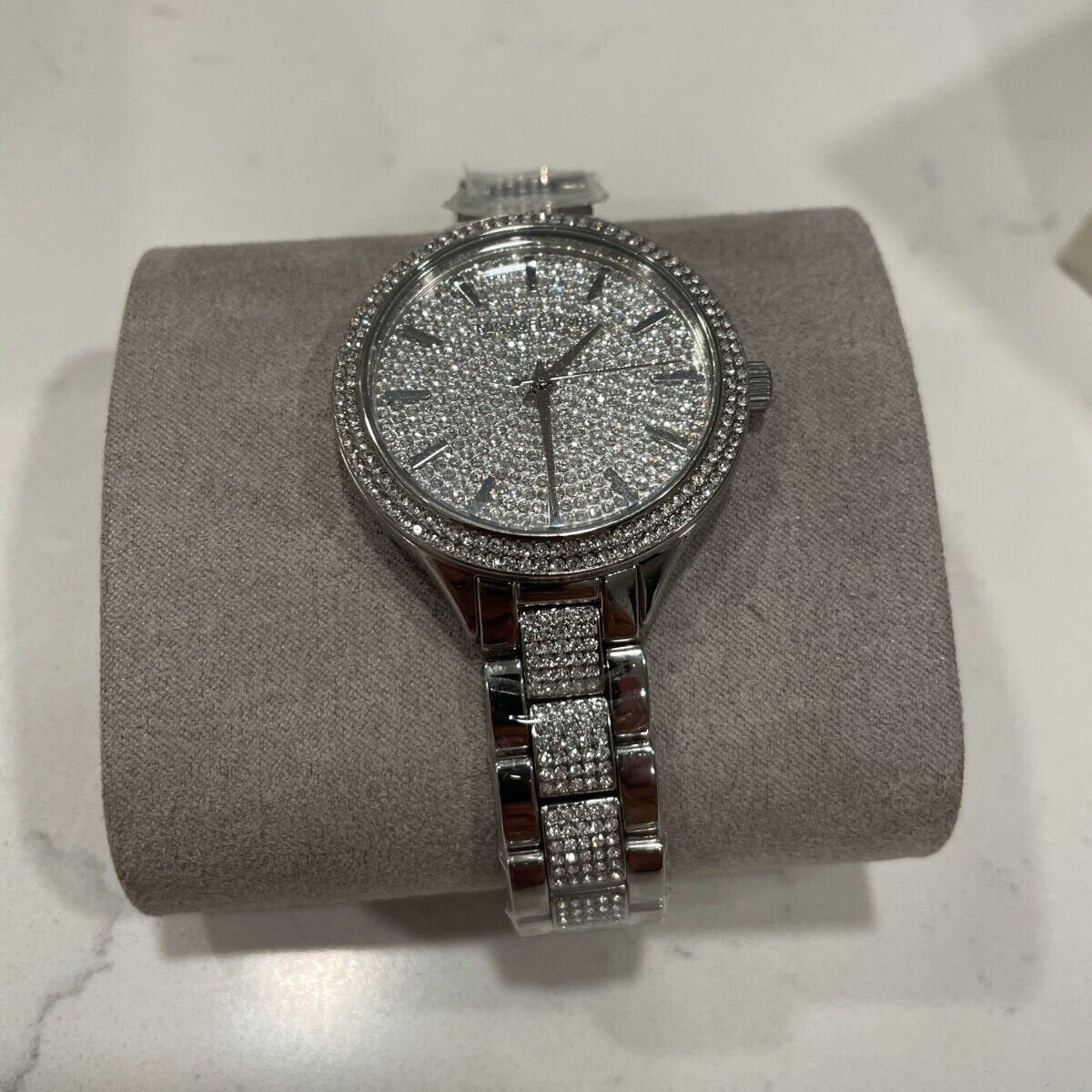  Shop Authentic Michael Kors Runway Crystals Silver Dial Silver Steel Strap Watch for Women - MK3822 - Luxxuri