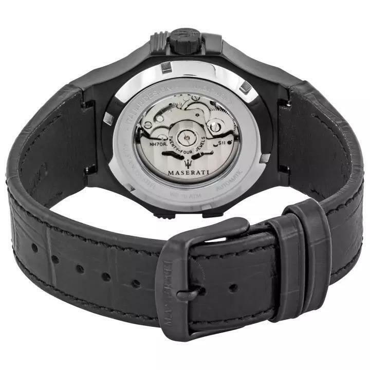  Shop Authentic Maserati Potenza Skeleton Limited Edition Black Dial Black Leather Strap Watch For Men - R8821108027 - Luxxuri
