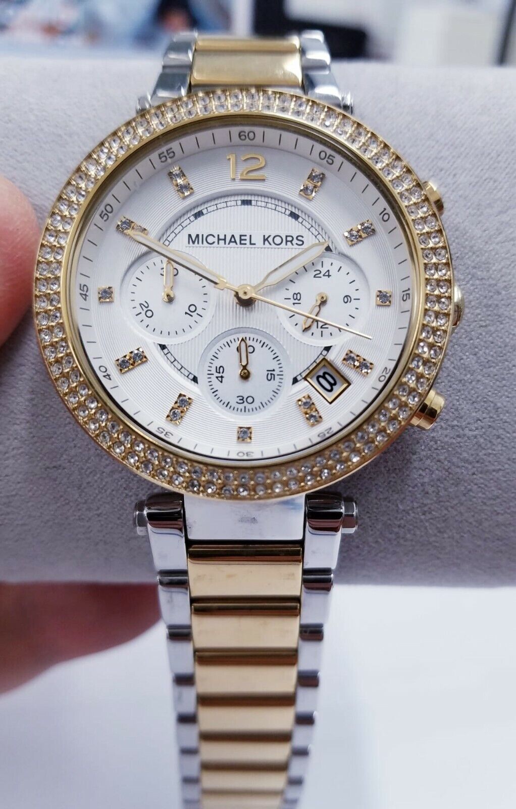 Shop Authentic Michael Kors Parker White Dial Two Tone Steel Strap Watch for Women - MK5626 - Luxxuri