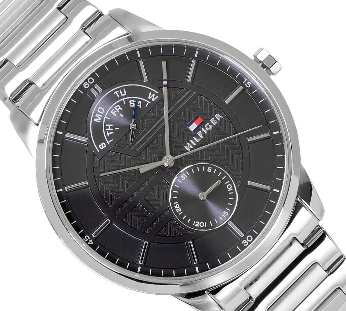  Shop Authentic Tommy Hilfiger Hunter Grey Dial Silver Steel Strap Watch for Men - 1791608 - Luxxuri