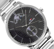  Shop Authentic Tommy Hilfiger Hunter Grey Dial Silver Steel Strap Watch for Men - 1791608 - Luxxuri