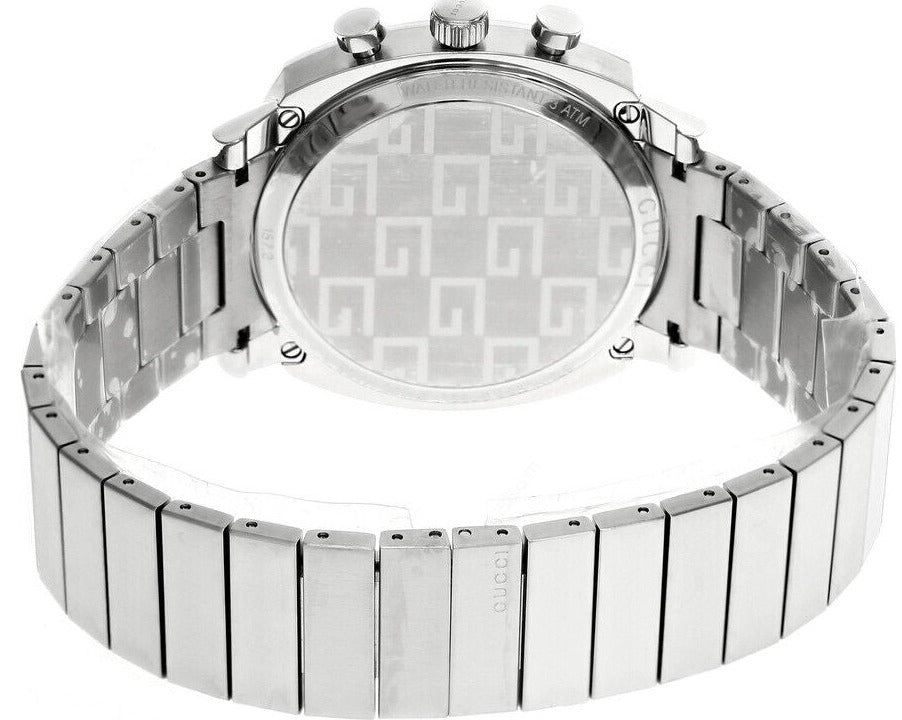  Shop Authentic Gucci Grip Collection Quartz Silver Dial Silver Steel Strap Watch For Men - YA157302 - Luxxuri