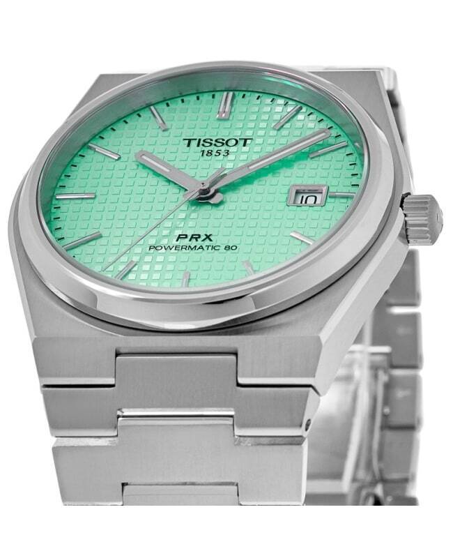  Shop Authentic Tissot PRX Powermatic 80 Light Green Dial Silver Steel Strap Watch for Men - T137.207.11.091.01 - Luxxuri