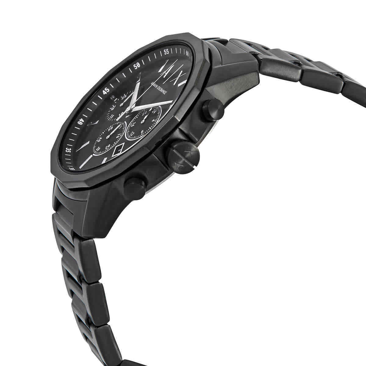  Shop Authentic Armani Exchange Drexler Chronograph Black Dial Black Steel Strap Watch For Men - AX2601 - Luxxuri