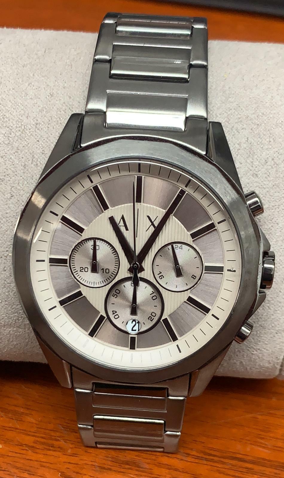  Shop Authentic Armani Exchange Drexler Chronograph Grey Dial Grey Steel Strap Watch For Men - AX2603 - Luxxuri
