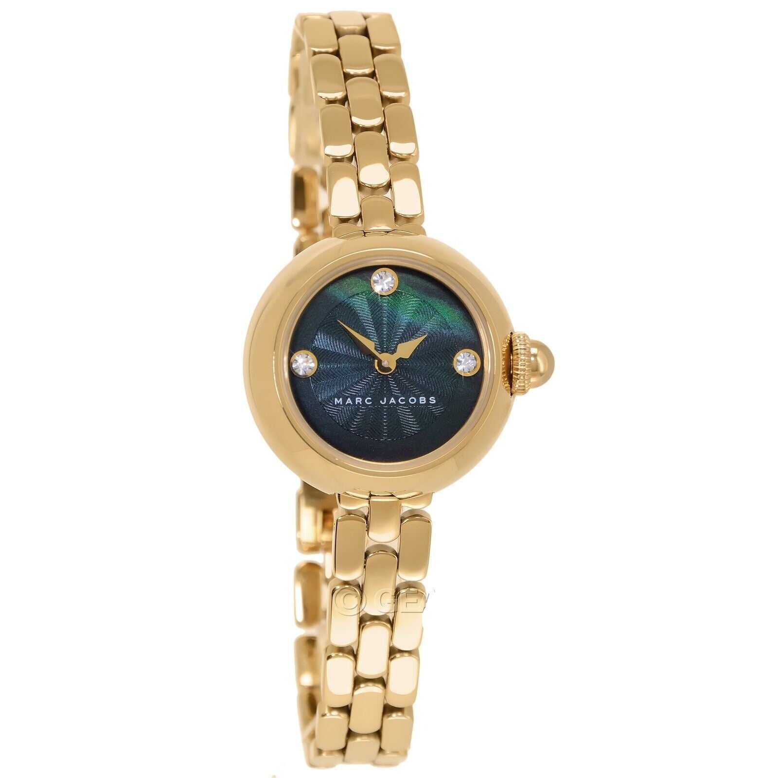  Shop Authentic Marc Jacobs Courtney Mother of Pearl Black Dial Gold Steel Strap Watch for Women - MJ3460 - Luxxuri