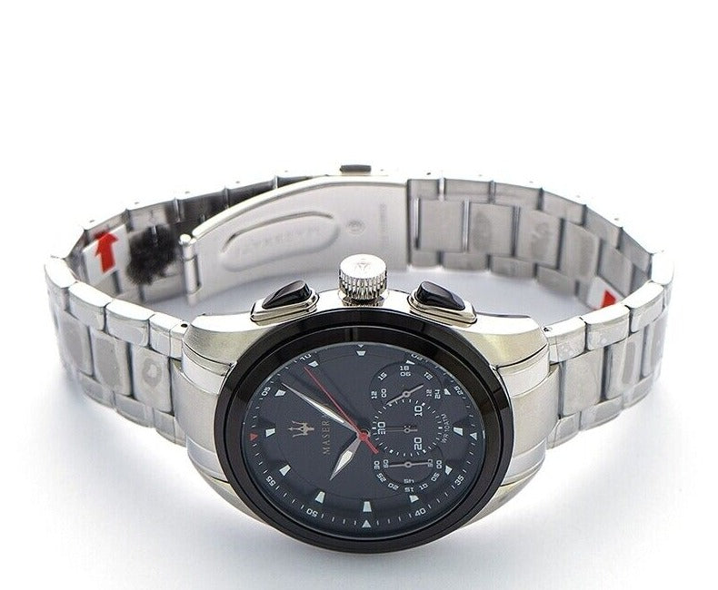  Shop Authentic Maserati Traguardo Analog Black Dial Stainless Steel Watch For Men - R8873612015 - Luxxuri